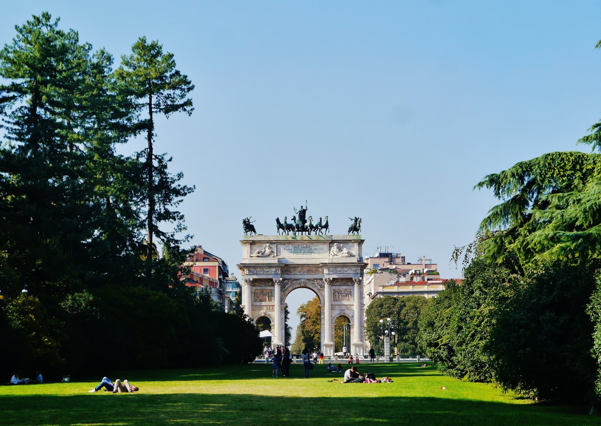 L'Arco della Pace visto dal Parco Sempione